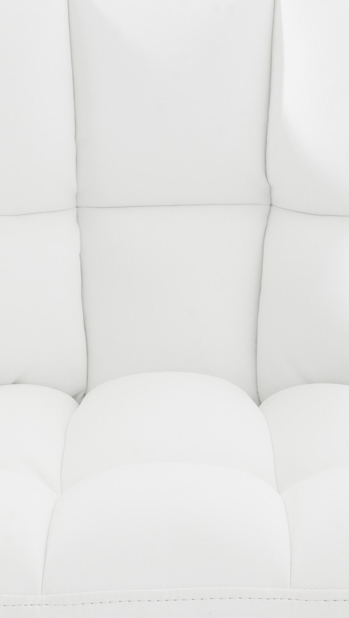 BARHOCKER Lederlook weiß - Weiß, Textil/Metall (64/110/48cm) - CLP