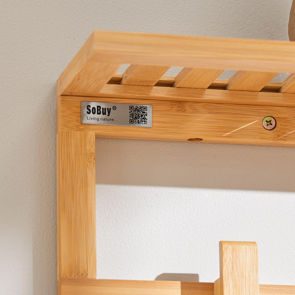 WANDGARDEROBE Natur - Naturfarben, Holz (90/17/13cm) - SoBuy