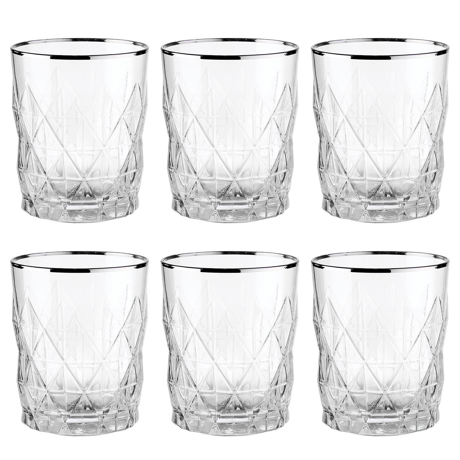 TRINKGLAS (6er Set) Upscale - Silbereichenfarben, Glas (0.34L) - BUTLERS