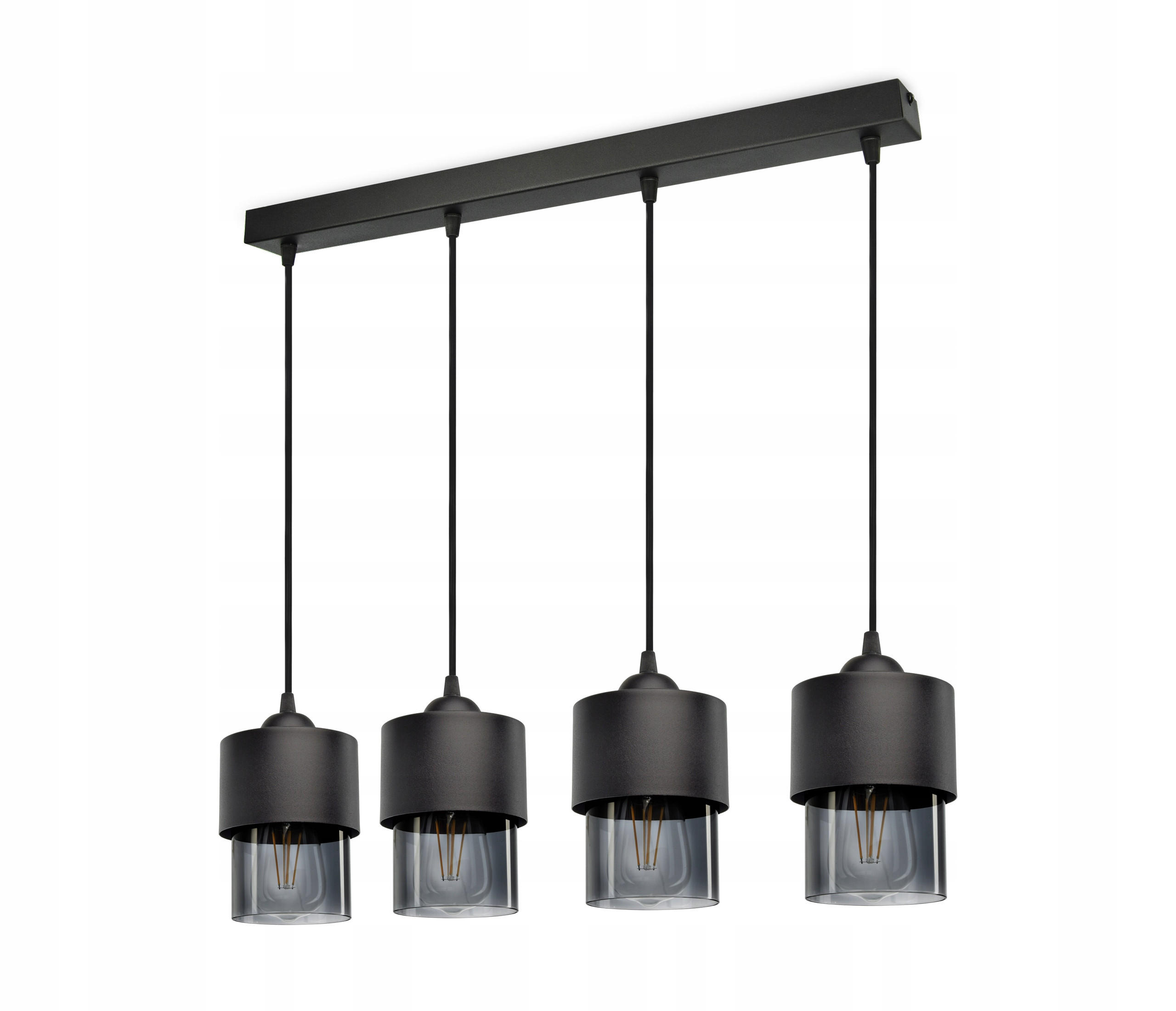 PENDELLEUCHTE Hege - Transparent/Anthrazit, Glas/Metall (12/65/80cm) - kiki design