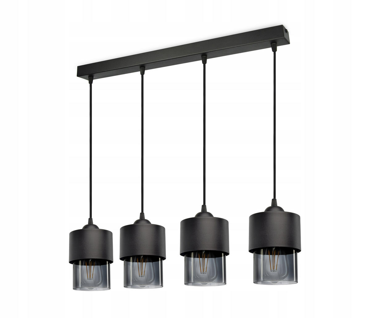 PENDELLEUCHTE Hege - Transparent/Anthrazit, Glas/Metall (12/65/80cm) - kiki design