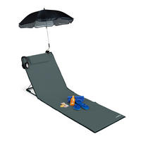 STRANDMATTE - Anthrazit, Textil/Metall (60/62/170cm) - Relaxdays