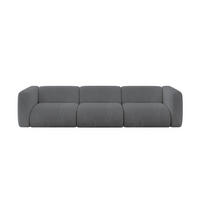 MODULÁRNÍ pohovka MIRA-S2, 3místná, 319 × 89 × 70 cm, tmavě šedá, manšestr - černá/tmavě šedá, kompozitní dřevo/textil (319/70/89cm) - ALTDECOR