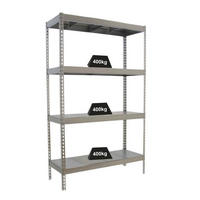 SCHWERLASTREGAL METAL BEAST FOUR | HxBxT 200x240x45cm | Fachlast 400kg | Verzinkt - Silberfarben, Metall (240/200/45cm) - PROREGAL