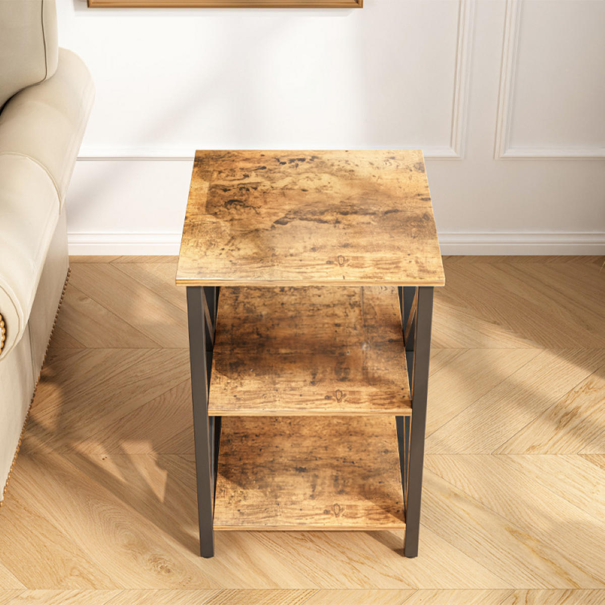 COUCHTISCH, braun 40/40/60 cm - Dunkelbraun, Holzwerkstoff (40/40/60cm) - Rebiko