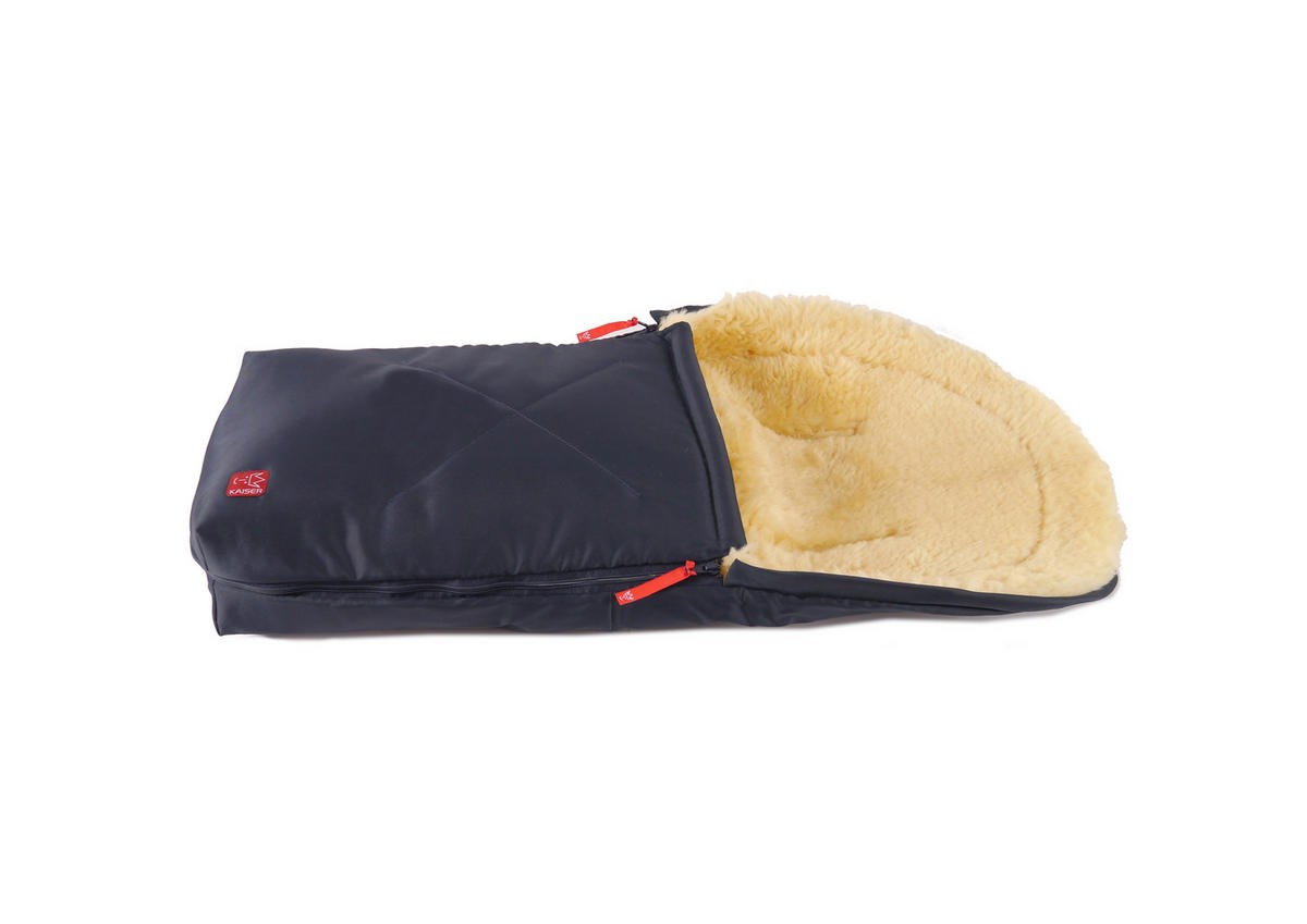 LAMMFELL-BABYSCHALENFUSSSACK Emma, navy - Blau, Fell (37/7/80cm) - Kaiserbaby