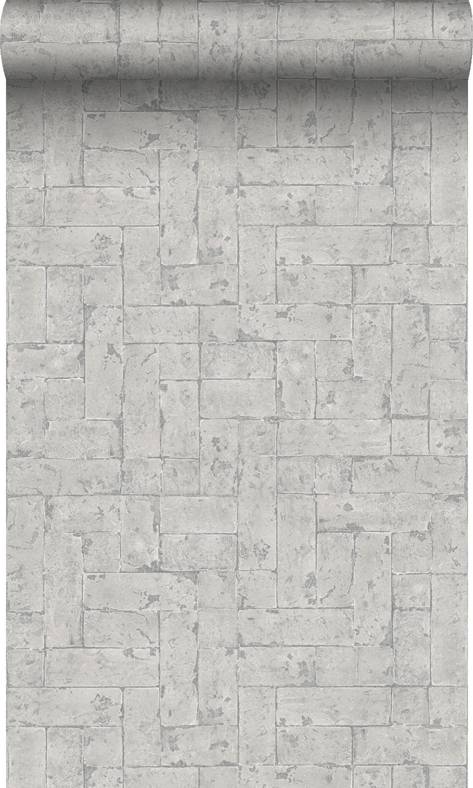 TAPETE Backstein-Optik 53 cm x 10.05 m - Grau, Papier (53/1000cm) - Origin Wallcoverings