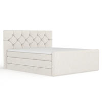 BOXSPRINGBETT Hugo Beige 160/200 cm - Beige/Schwarz, Holz/Holzwerkstoff (160/200cm) - Maison de Reve