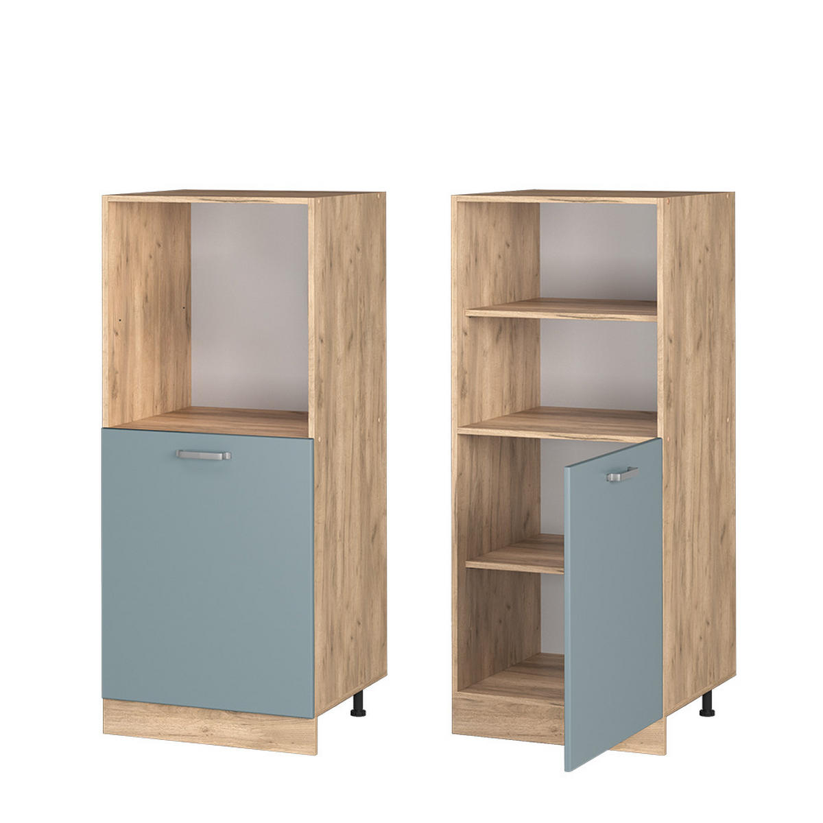 OMARICA ZA PEČICO R-Line Modro-siva - medeni hrast/modrosiva, leseni material (60/143/57cm) - Vicco