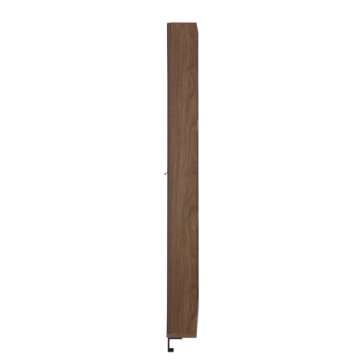 FURNIERTER SCHUHSCHRANK mit Spiegeltür - Walnussfarben, Holzwerkstoff/Metall (84/185/17cm) - home24