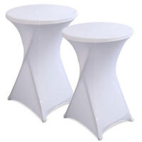 STEHTISCHHUSSE 2-teiliges Set für Ø 80-85 cm Weiß - Weiß, Textil (5/19cm)