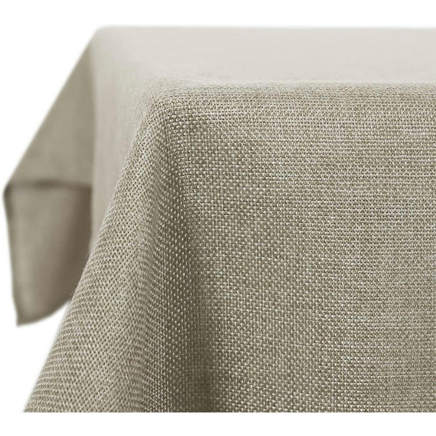 TISCHDECKE Leinenoptik 240 x 130 cm - Taupe, Textil (240/130/1cm)