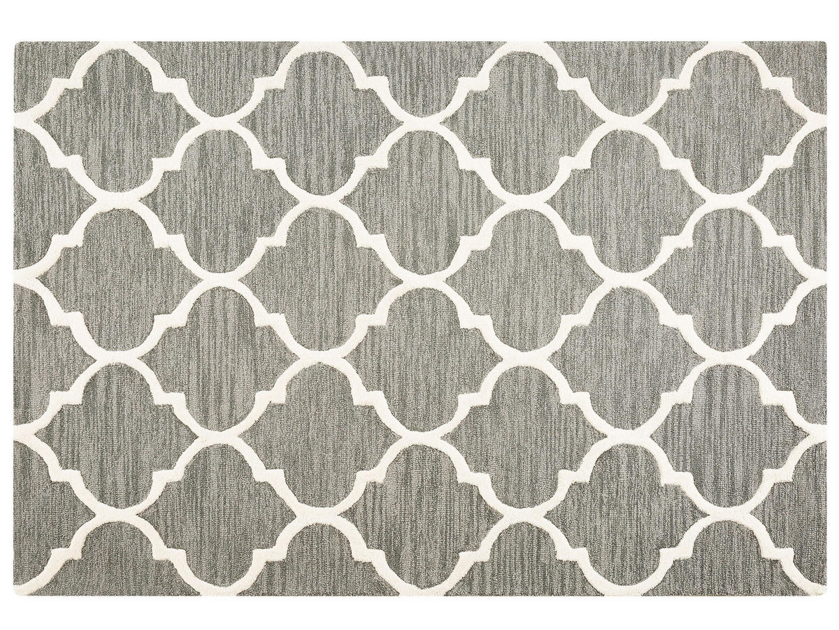 KURZFLOR-TEPPICH Yalova 200/140 cm - Grau, Textil (140/200cm) - Beliani