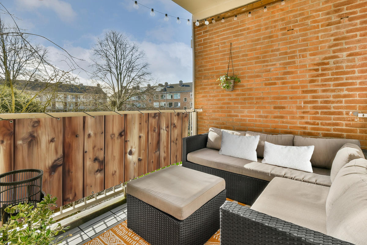 BALKON-SICHTSCHUTZ Holz - Regale - Braun - Buchefarben, Kunststoff (300/90cm) - MuchoWow