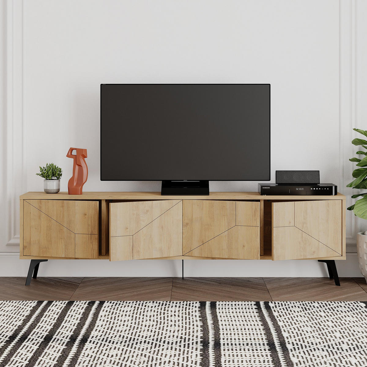 TV-MÖBEL Dune Beige - Beige, Holz (180/50/29cm) - Habitat Garten