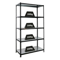 SCHWERLASTREGAL Big Metal Shark HxBxT 200 x 110 x 50 cm Fachlast 200 kg Anthrazit-Verzinkt - Anthrazit, Metall (110/200/50cm) - PROREGAL