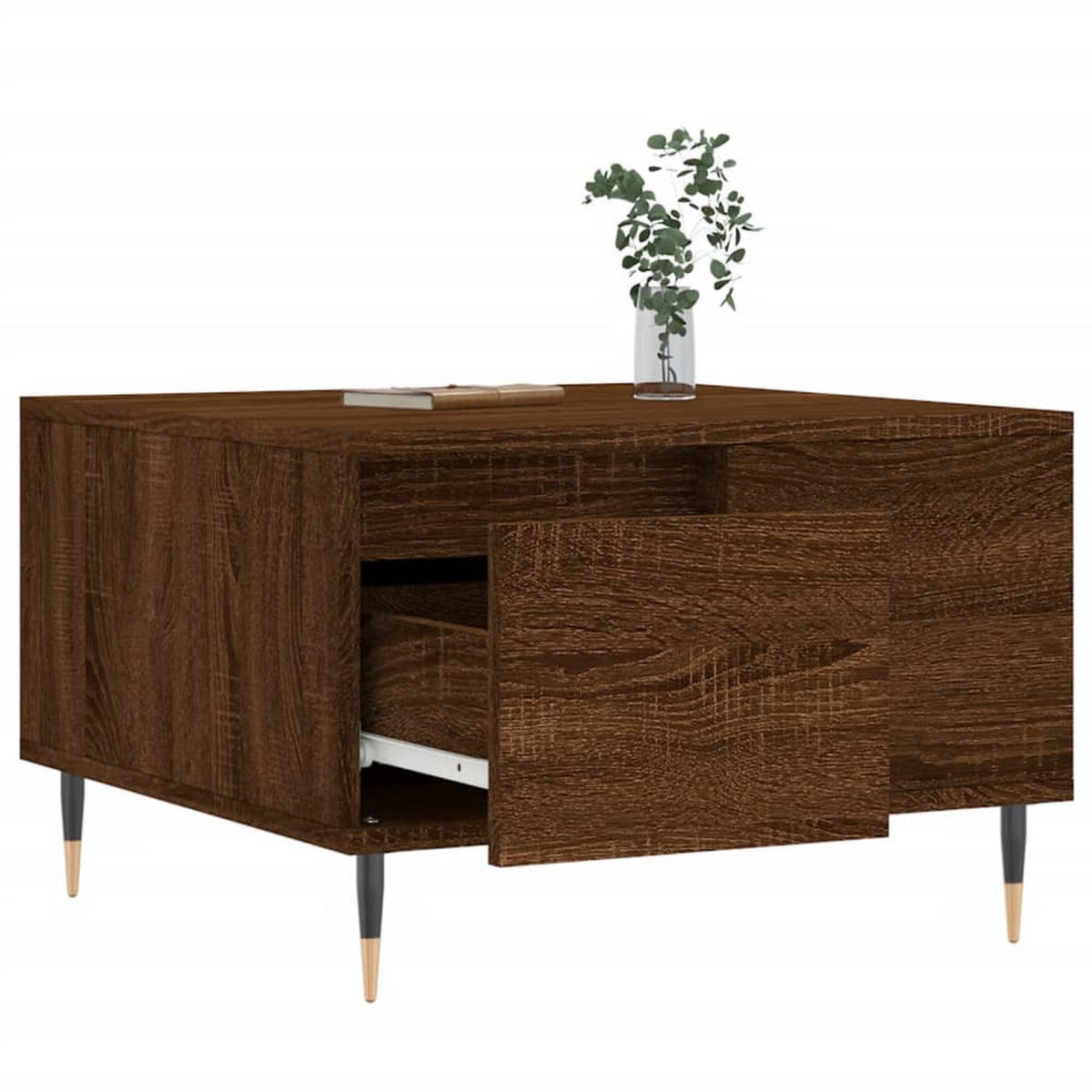 COUCHTISCH Braun Eichen-Optik 55x55x36,5 cm Holzwerkstoff - Braun, Holzwerkstoff (55/55/36.5cm) - furnicato