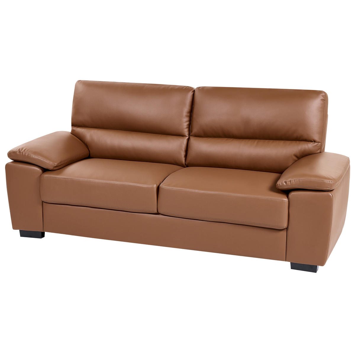 SOFA-SET 5-sitzer Kunstleder Braun Vogar - Braun, Kunststoff (195/90/74cm) - Beliani