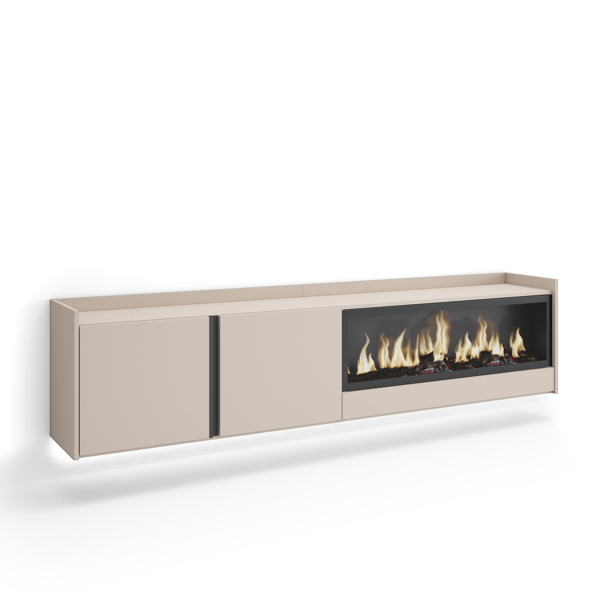 Skraut Home Lowboard, Beige 212x50x35 cm