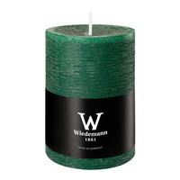STUMPENKERZE Rustik Marble Style Seegrün 100 x Ø 68 mm, 1 Stück - Mooreichefarben, Paraffin (7/10cm) - Wiedemann Kerzen