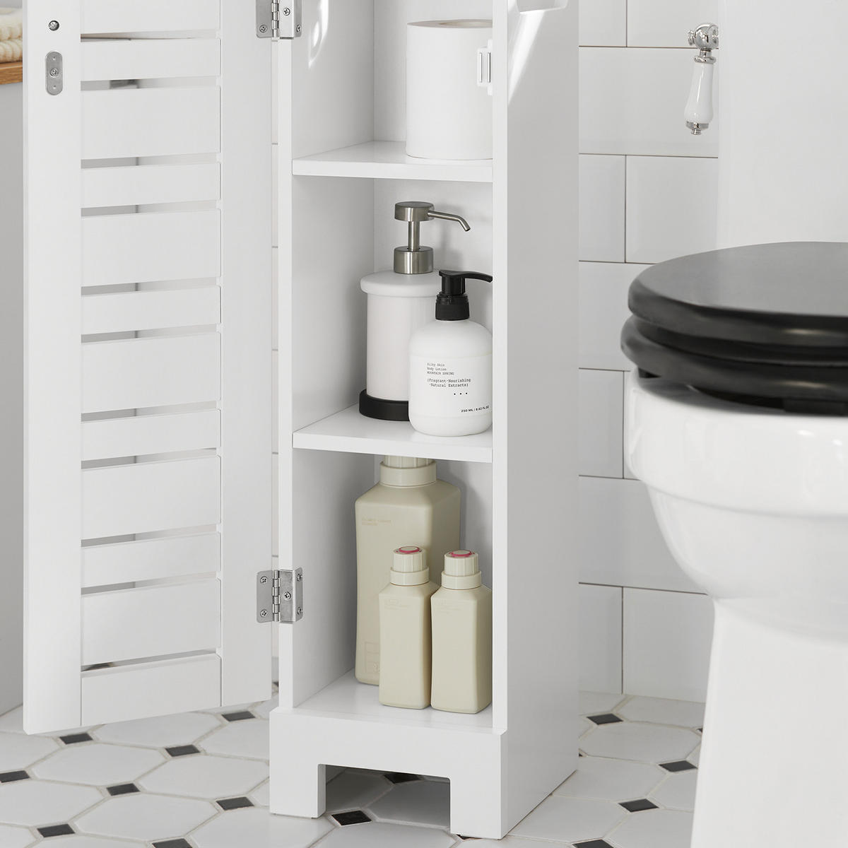 TOILETTENROLLENHALTER Weiß - Weiß, Holzwerkstoff (20/75/18cm) - SoBuy
