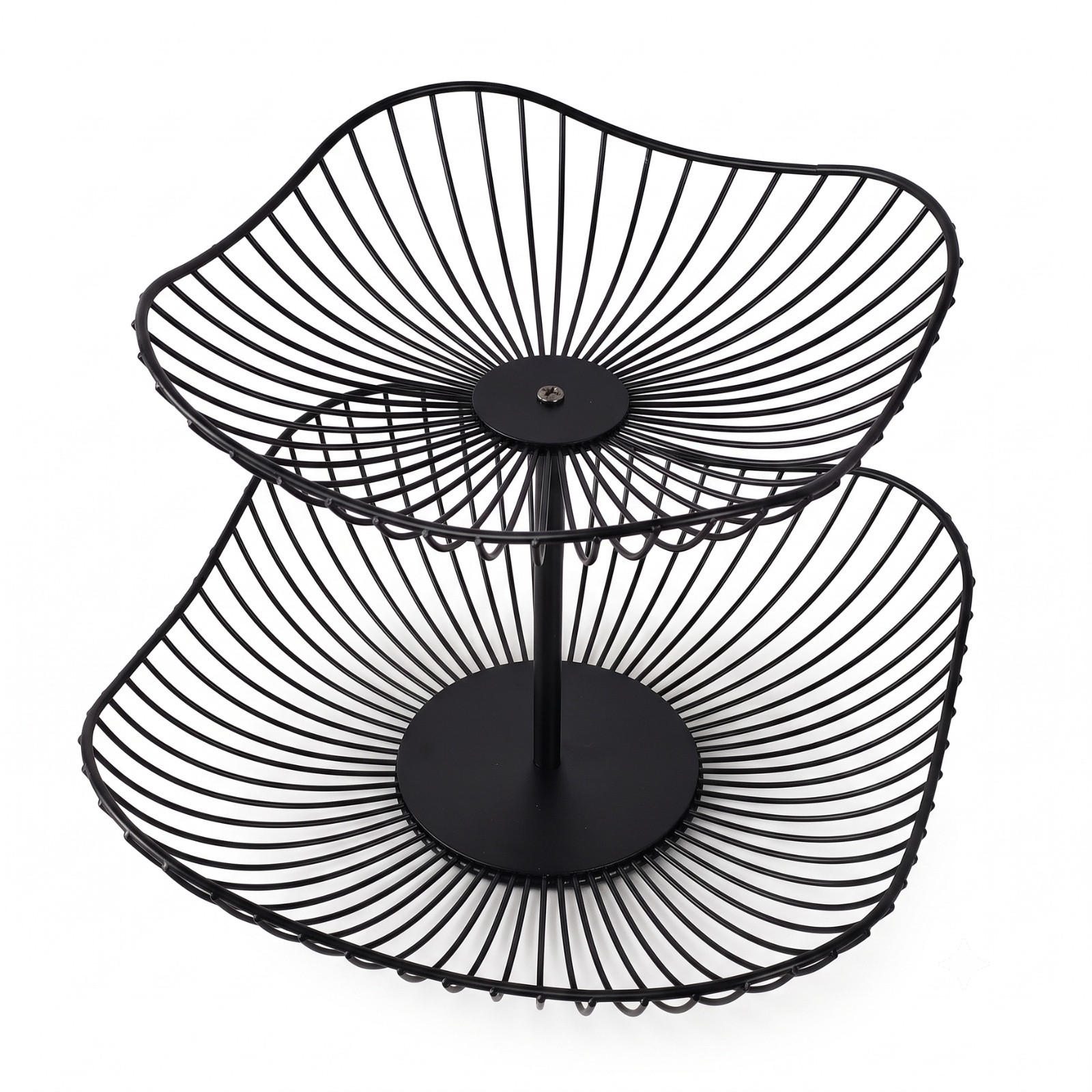 METALLFRUCHTPLATTE Schwarz 29/29/24 cm - Schwarz, Metall (24cm) - AROMELIO