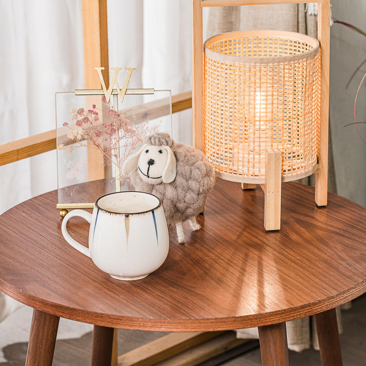 BEISTELLTISCH Rund Braun 50 x 50 x 37 cm - Braun, Holz (50/50/37cm) - Nordlys