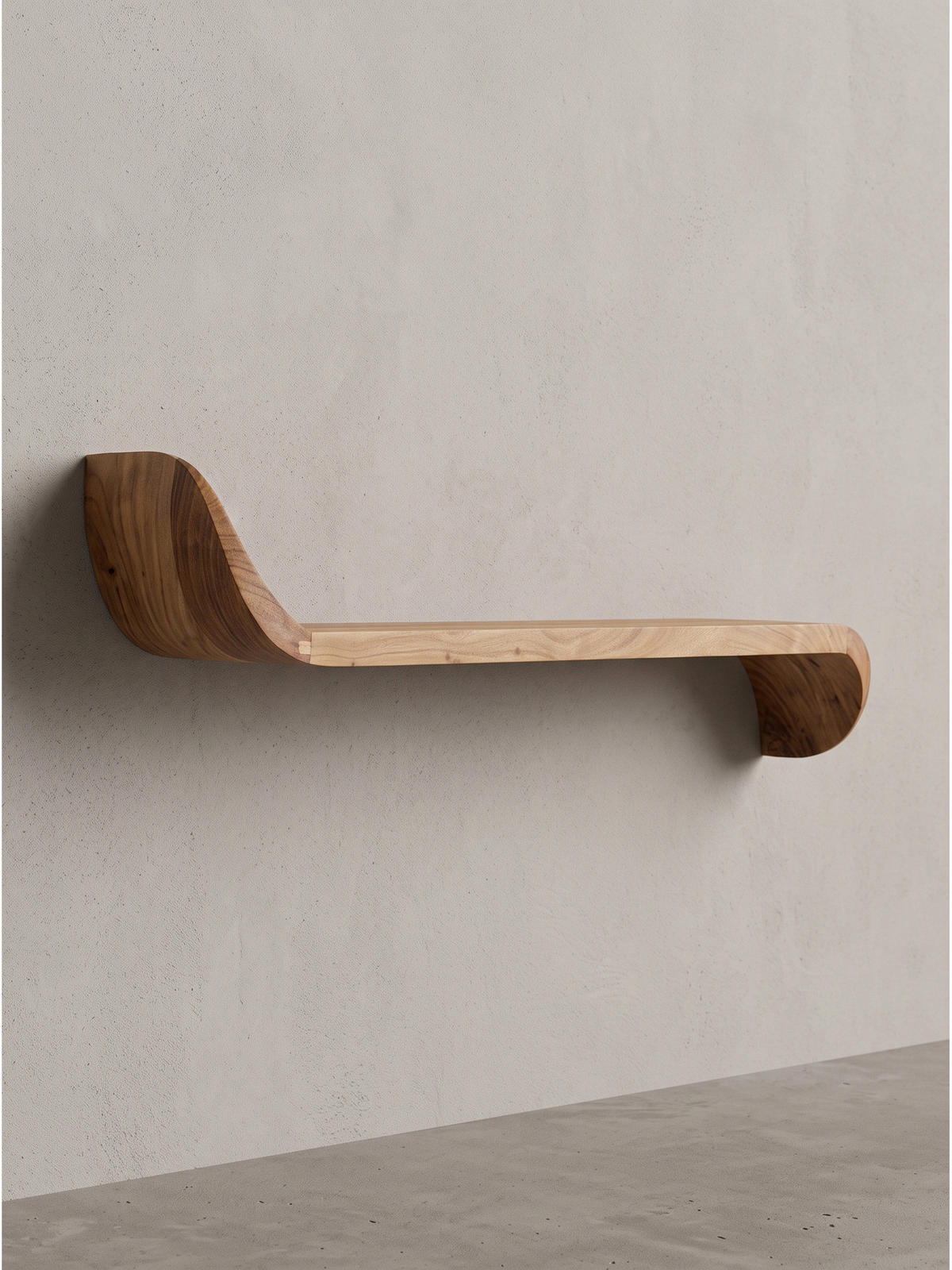 WANDREGAL ARBOGA, Mango Massivholz, handgefertigt, 80 x 20 x 36 cm - Braun, Holz (80/36/20cm) - KADIMA DESIGN