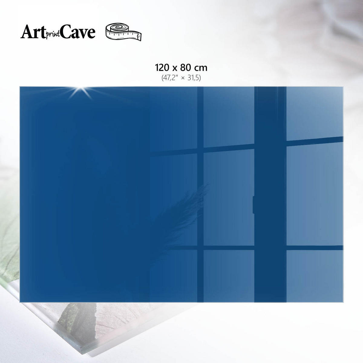 TISCHPLATTE 120x80 cm – Dunkelblau - Dunkelblau, Glas (120/80/0.4cm) - Wallfluent