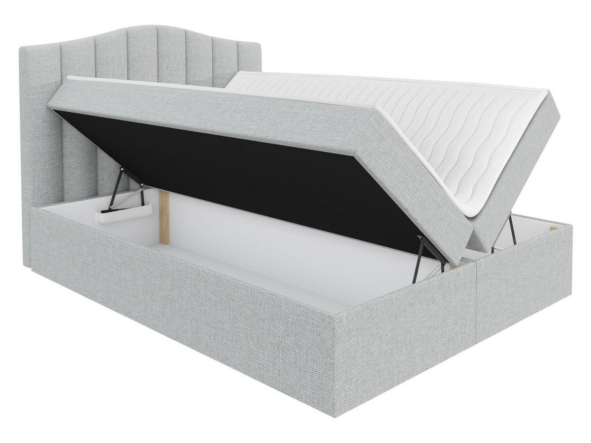 BOXBETT Lindos - Dunkelbraun, Holz (140/200cm) - MIRJAN24