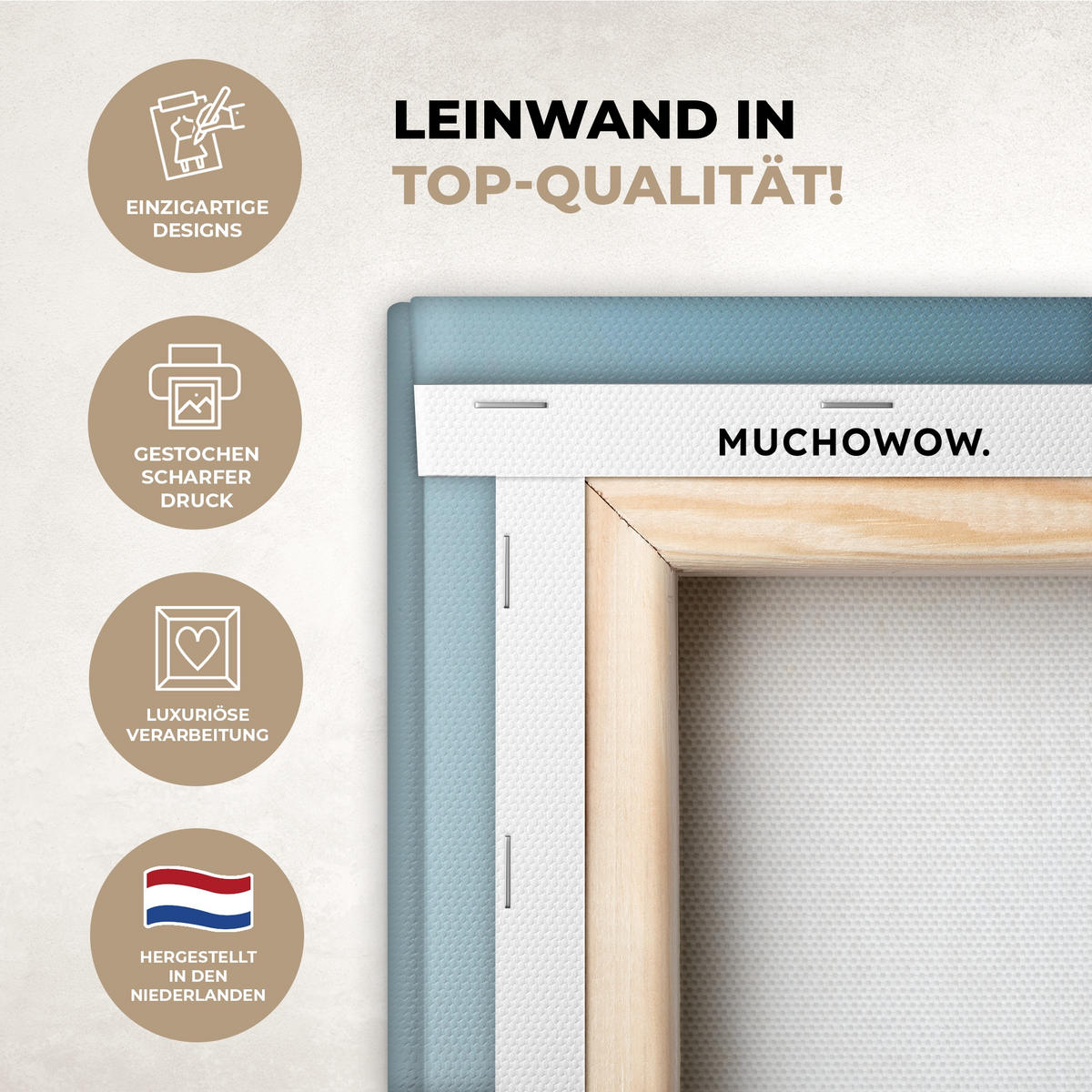 LEINWANDBILD Löwenzahn - Wind - Blau Deko XXL 80x120 cm - Blaugrau, Textil (80/120cm) - MuchoWow