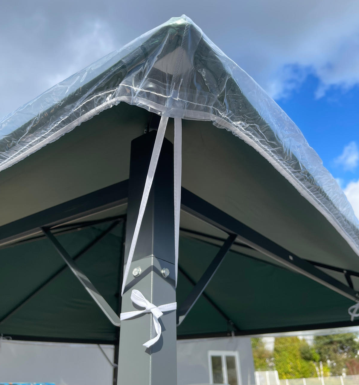 PAVILLON Schutzhaube 3x4m PVC Transparent Nizze - Transparent, Kunststoff (300/1/400cm) - QUICK STAR