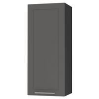 KÜCHENHÄNGESCHRANK Kvantum W4/40 Graphit Matt / Schwarz Matt 40 / 32,5 / 96cm - Schwarz/Graphitfarben, Holz/Holzwerkstoff (40/96/32.5cm) - Feldmann-Wohnen