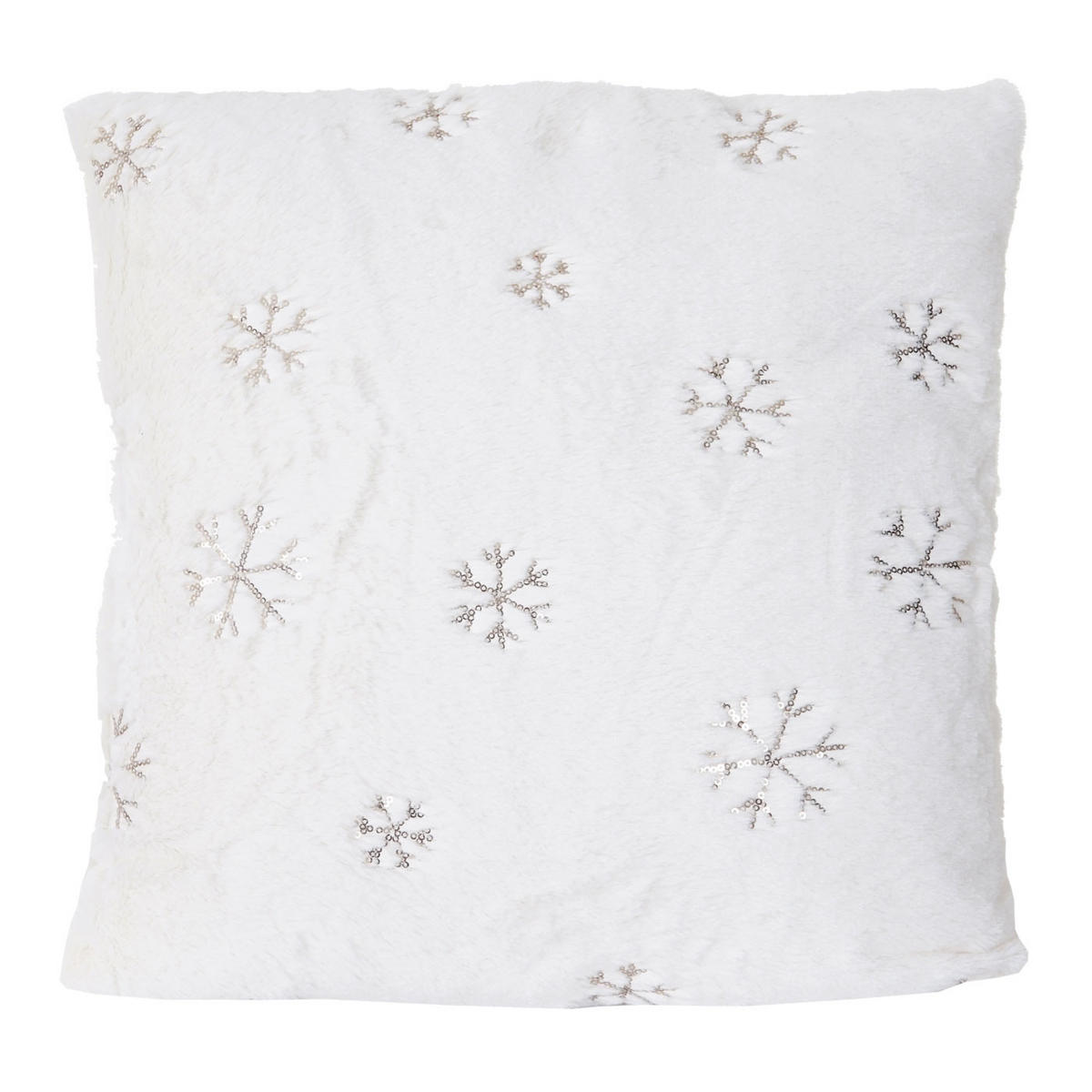 WOHNDECKE + DEKO-KISSEN SCHNEE 2-TLG. Weiß - Weiß, Textil (150/120cm) - MCW