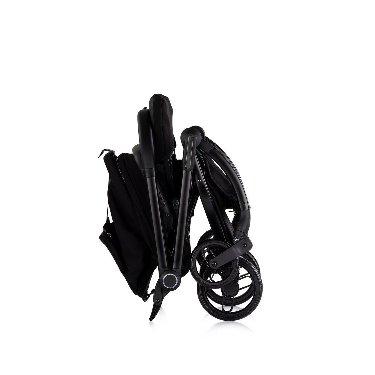 KINDERWAGEN Revolut schwarz Sitz 360 Grad drehbar, verstellbar, EVA-Reifen - Schwarz, Metall (57/48/109cm) - Chipolino