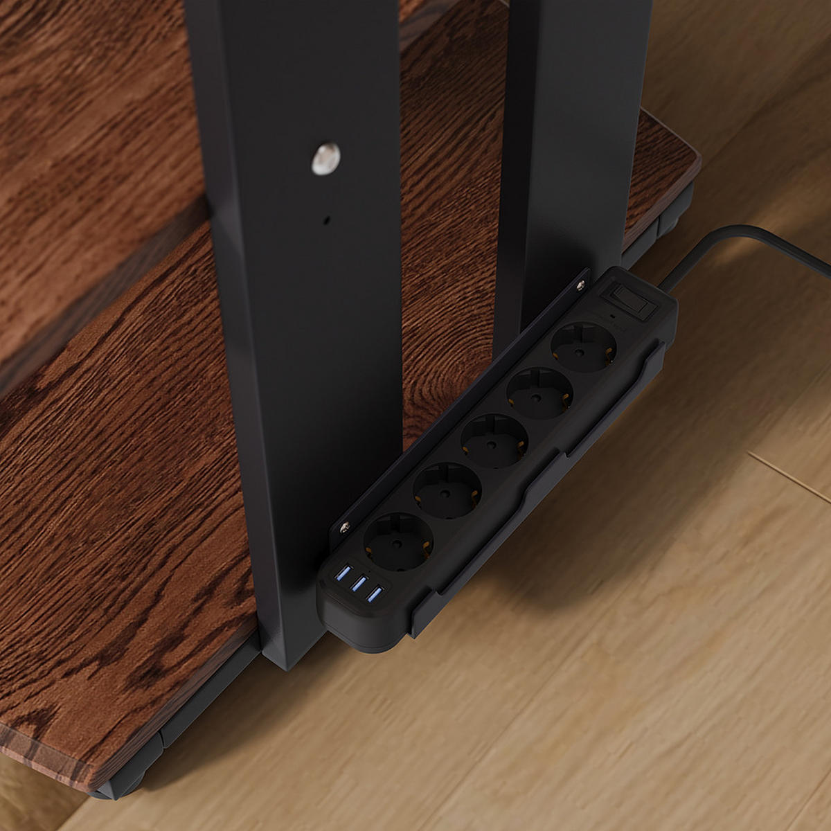 ÚLOŽNÁ POLICE Tonar Rustikální dub/černá - divoký dub, kompozitní dřevo (61/78/53cm) - Vicco