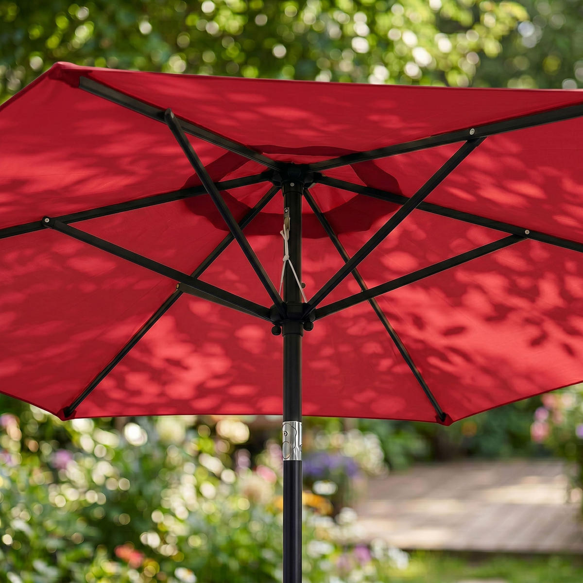 SONNENSCHRIM Rot 235/270 cm - Rot/Schwarz, Metall (270/270cm) - Akord