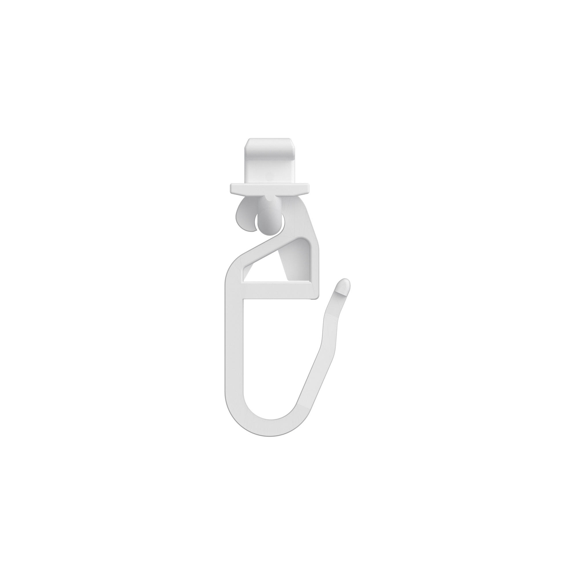 DREHGLEITER DREHFIX MIT FALTENHAKEN für Innenläufe / Gardinenschienen mit Nutbreite 6 mm, Packung 100 Stück - Weiß, Kunststoff (1.1/3.3/1cm) - INTERDECO