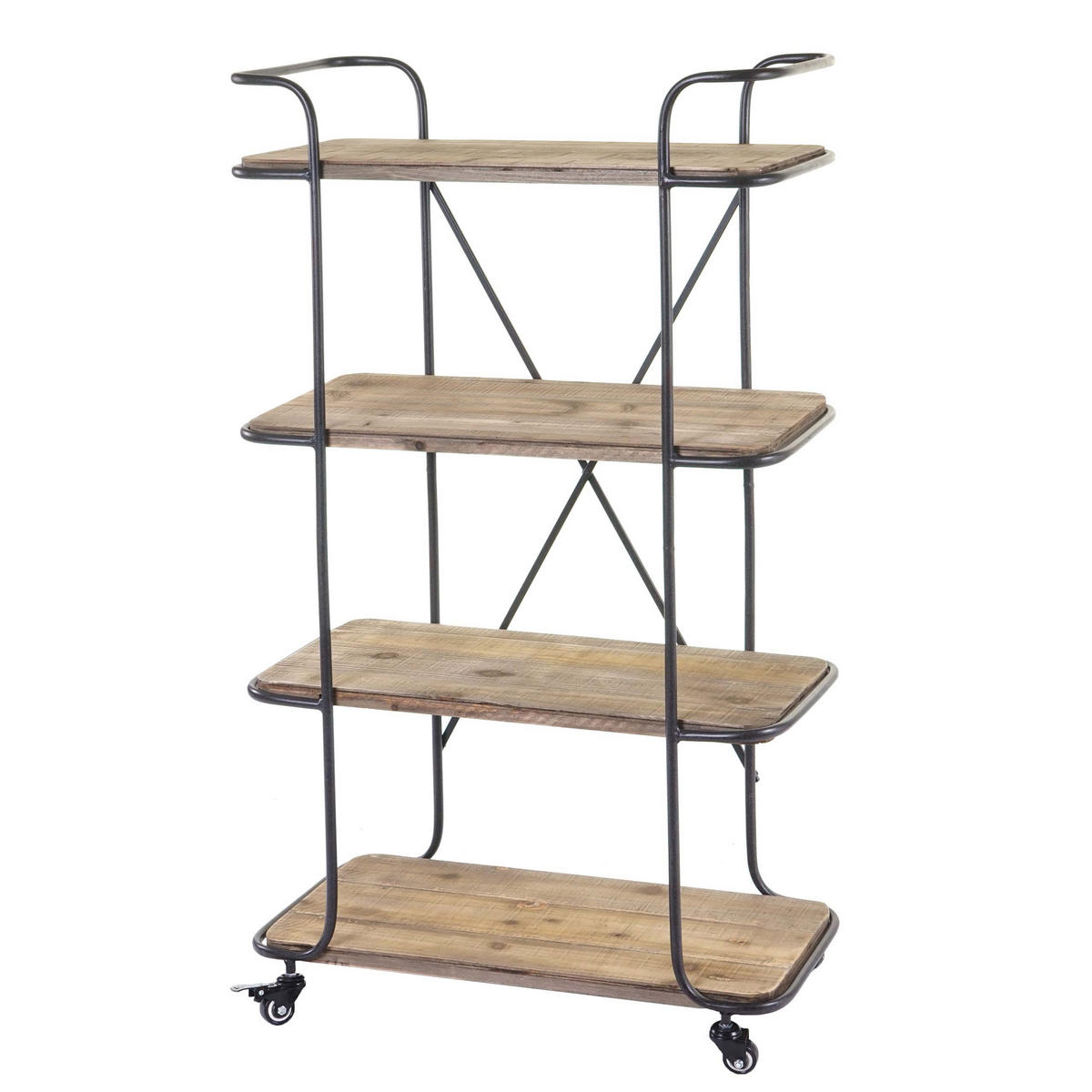 ROLLREGAL Schwarz, Braun - Schwarz/Braun, Holz (67/116/34cm) - MCW