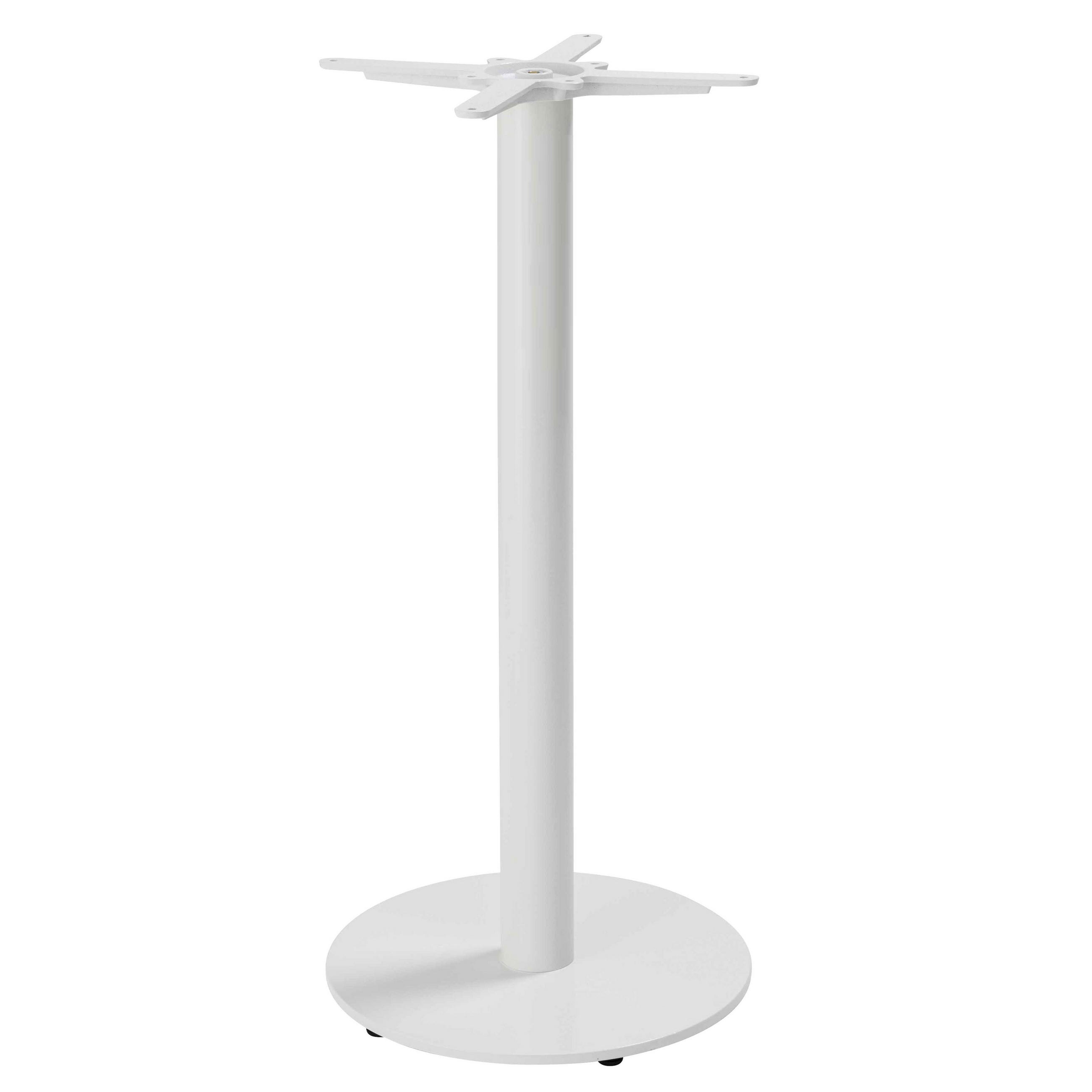 TISCHBEIN, Weiß - Weiß, Metall (45/108/45cm) - Oviala