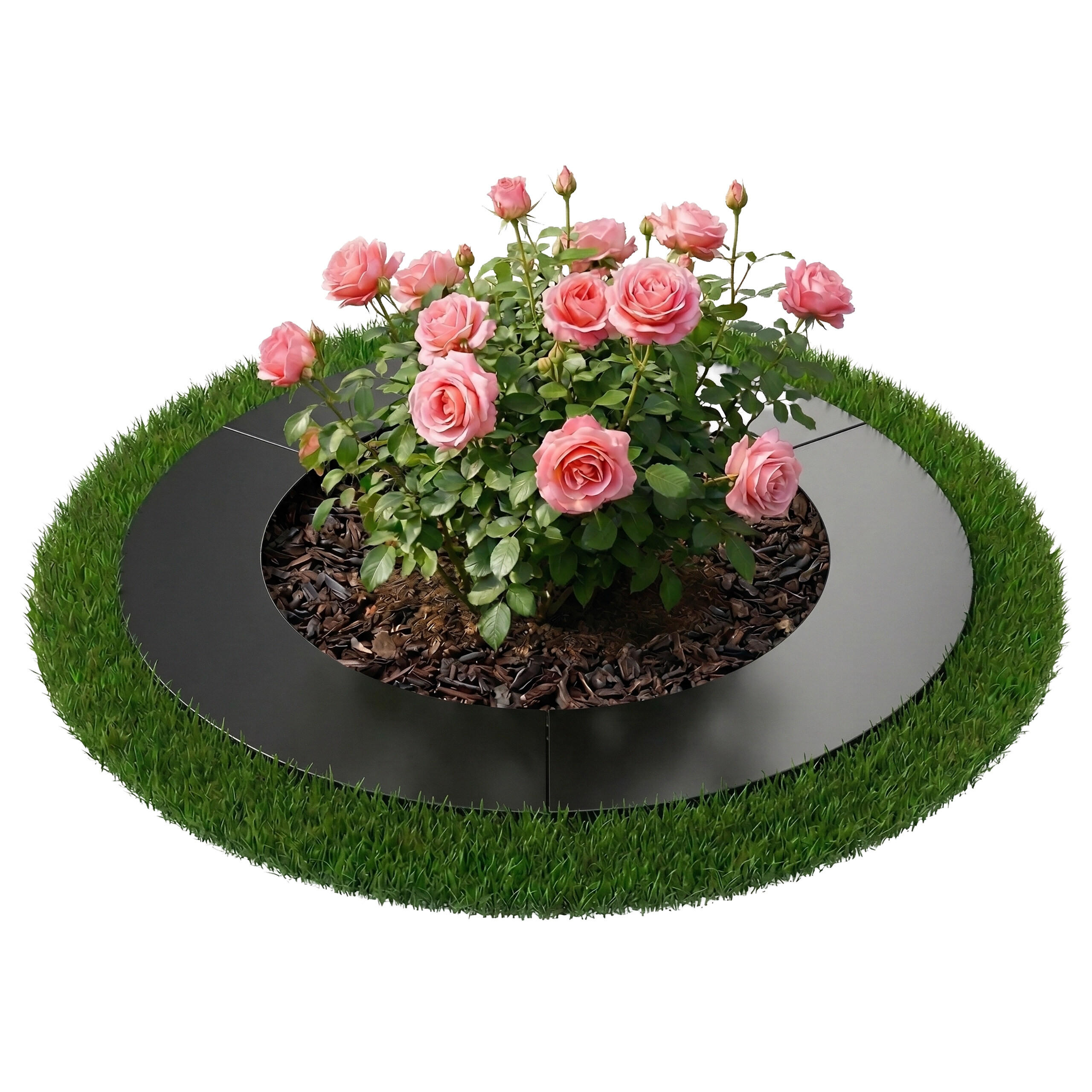 Relaxdays Baumring Anthrazit 60x0.1x60 cm
