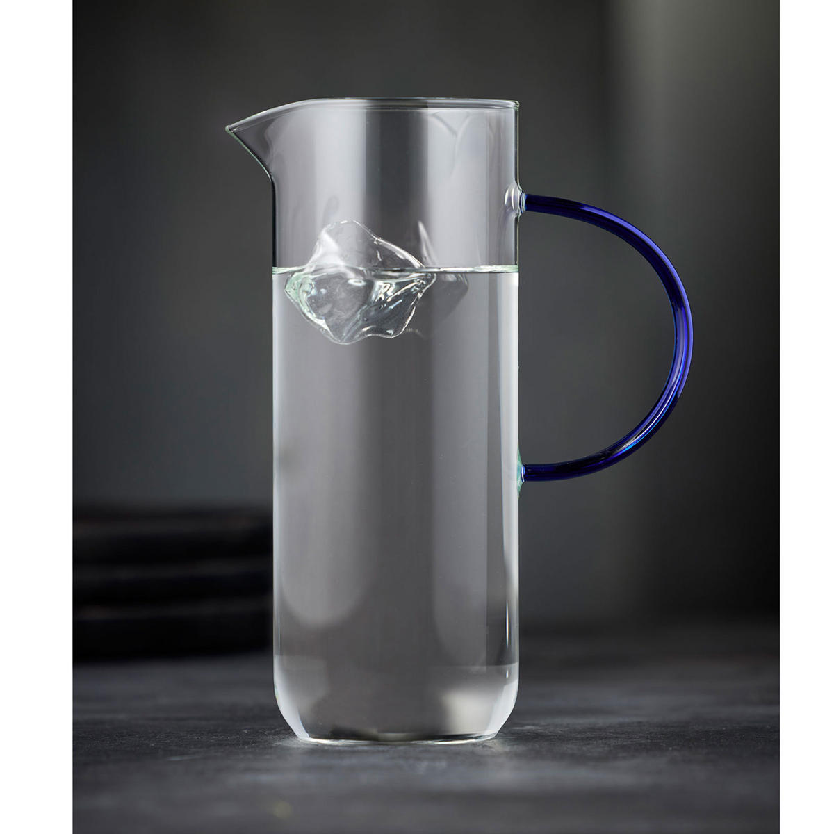 GLASKANNE Torino, Glas, Klar, Blau, 1.1 L - Blau, Glas (1.1L) - Lyngby Glas