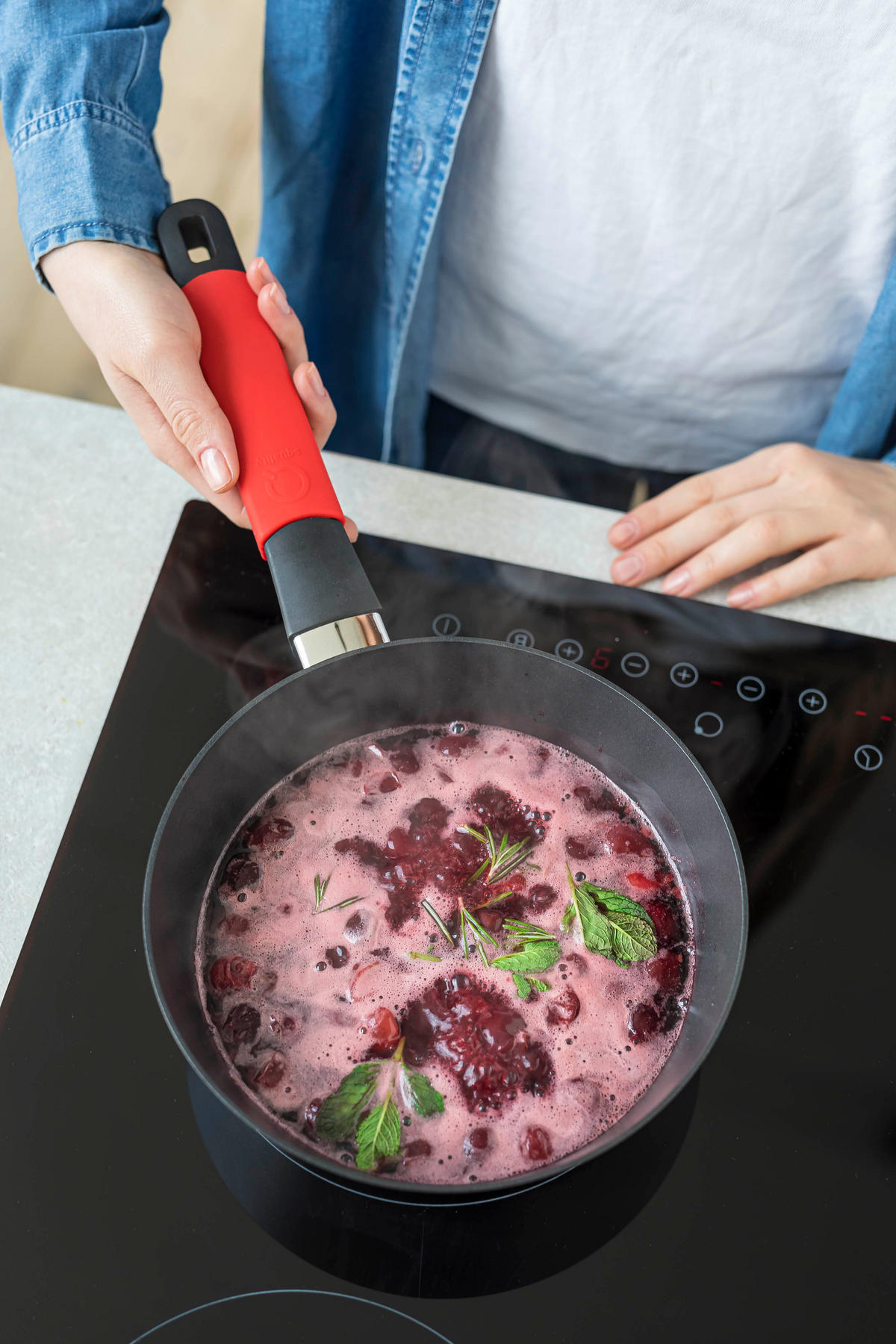HOCHRANDPFANNE INDUKTION ⌀28cm - ROT - Rot, Kunststoff/Metall (28cm) - Gastrolux