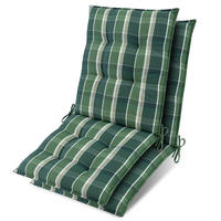 NIEDERLEHNER Sun-NL 105x50x8cm Grün-Kariert (2tlg) - Dunkelgrün, Textil (50/100cm) - Beautissu 