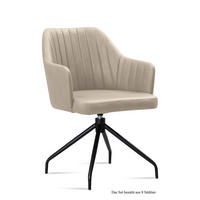ARMLEHNSTUHL drehbar (8er-Set) Dorena 58x81x60 Schwarz/Natur - Schwarz/Naturfarben, Kunststoff (60/81/58cm) - 58aufmkessel