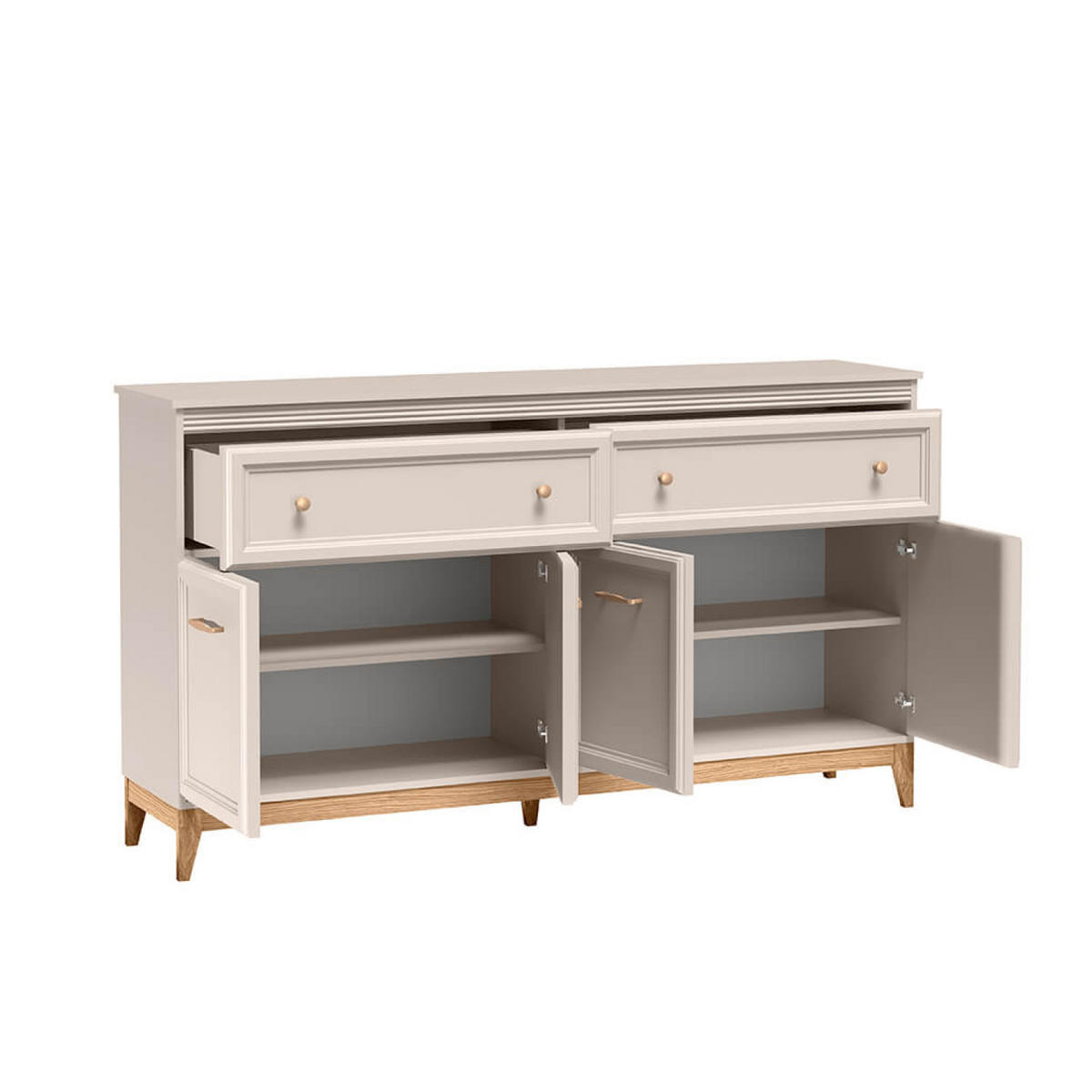 KOMMODE Windsor W-2 179 x 100 x 40,5 cm Kaschmir - Kaschmir/Eichefarben, Eichenholz/Holzwerkstoff (179/100/40.5cm) - Koseto