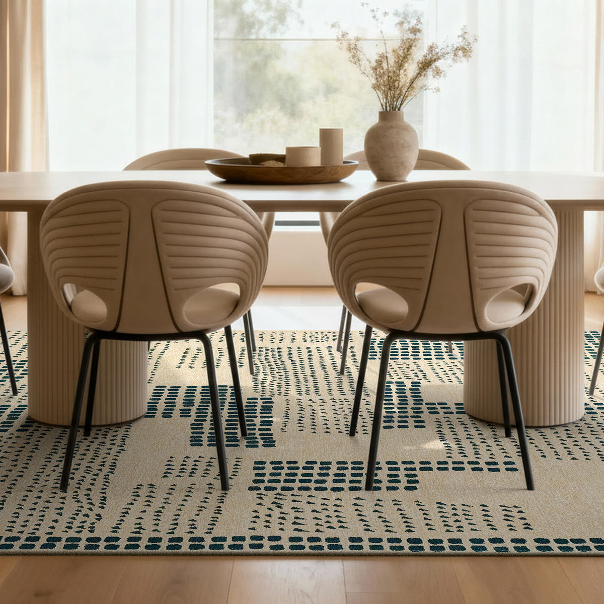 PREPROGA Zen Garden Scots Pine 240/340 cm - modra, umetna masa/tekstil (240/340cm) - Louis De Poortere