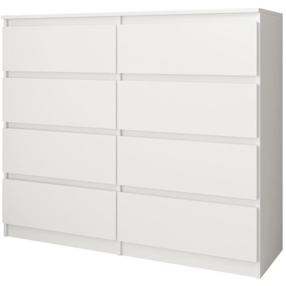 KOMMODE Lemon mit 8 Schubladen, 100 cm, Weiß matt - Weiß, Holzwerkstoff (100/97/40cm) - Beautysofa