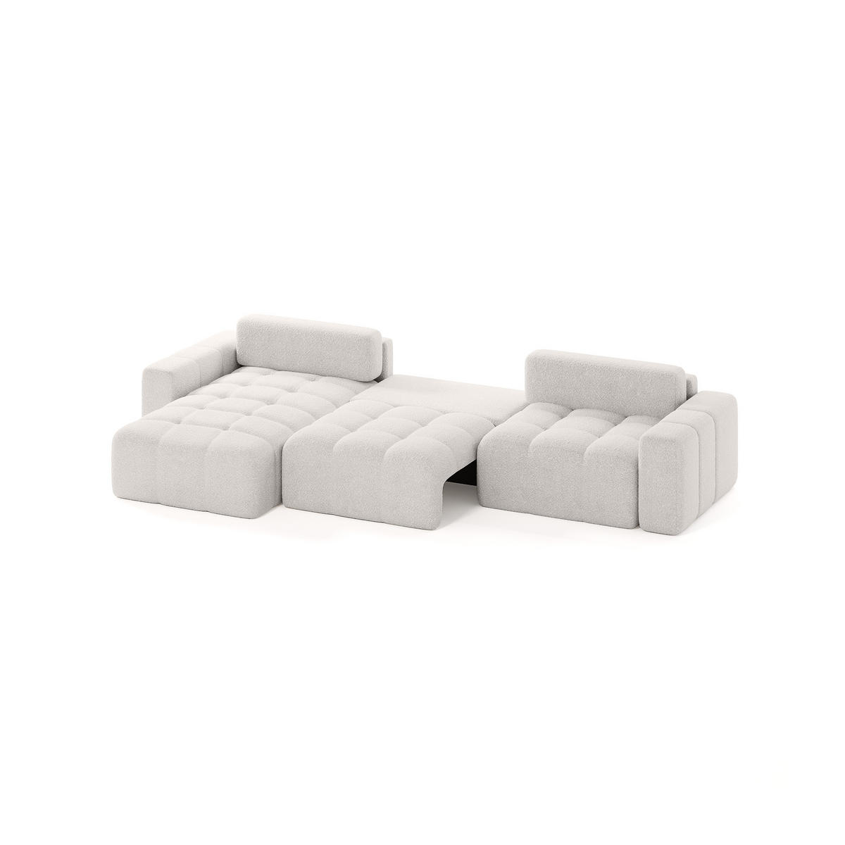 ECKSOFA RIFU SO 300x140 cm, Silber - Grau, Textil (346/185cm) - Fedve
