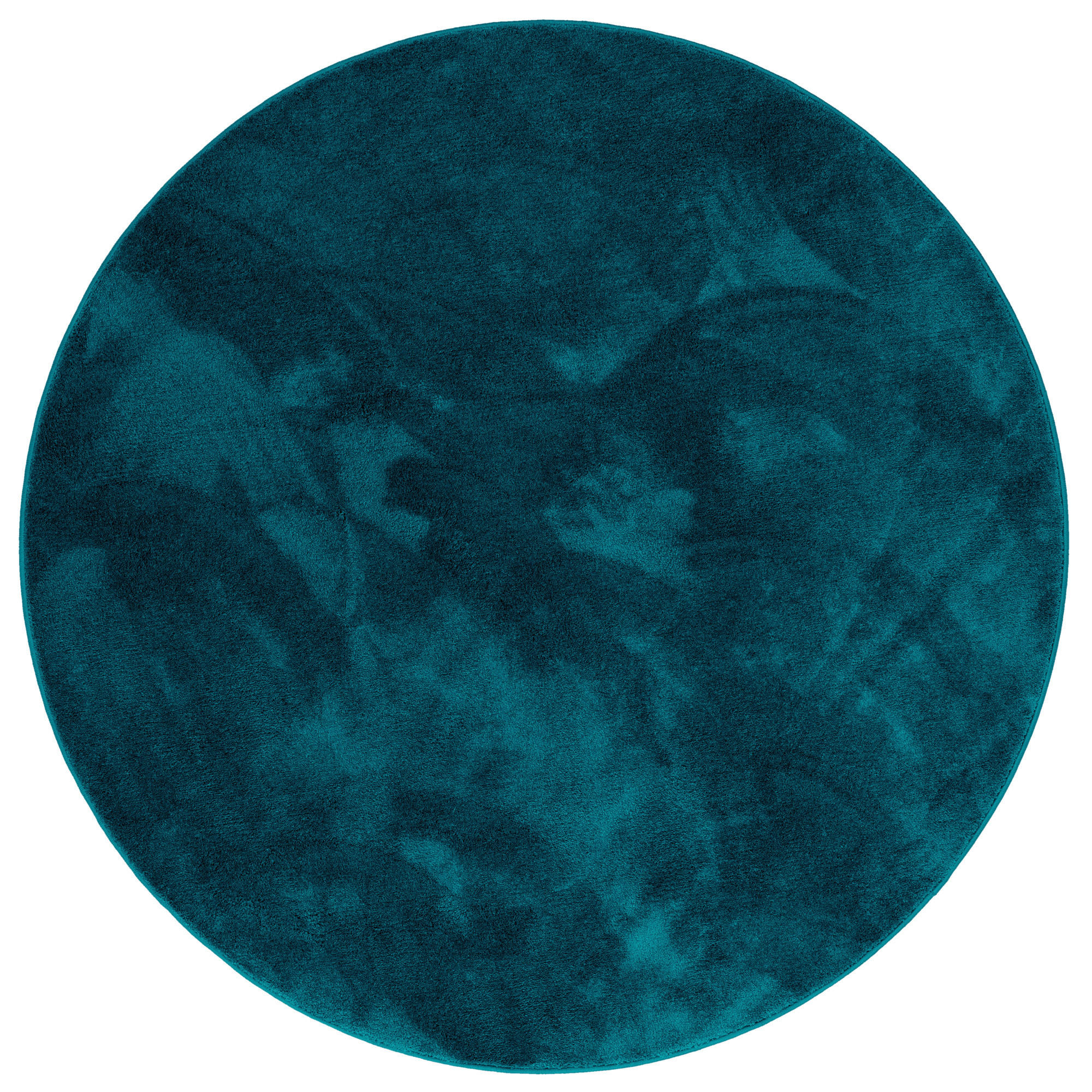 HOCHFLOR LANGFLOR TEPPICH SUPER SOFT MELIA RUND - Petrol, Textil (120/120cm) - Pergamon